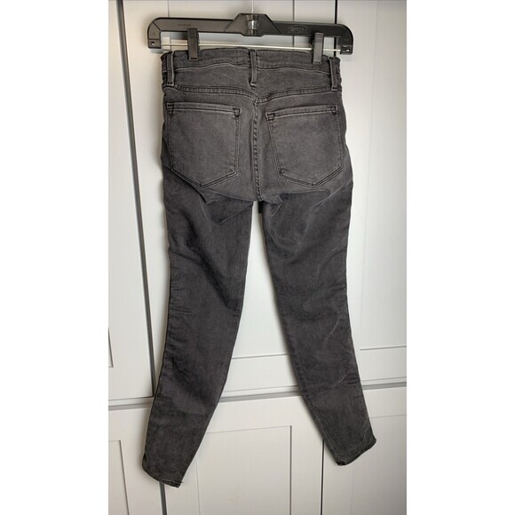 Frame Denim Le High Skinny Jeans Womens 25 Gray Tuxedo Velvet High Rise‎ bootcut - Picture 7 of 7